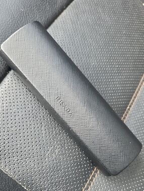 Prada Black Textured Glasses Case